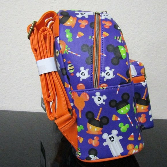 🎊🎃Loungefly Disney Mickey Mouse Halloween Treats Mini Backpack & Wallet NWT - Picture 7 of 13